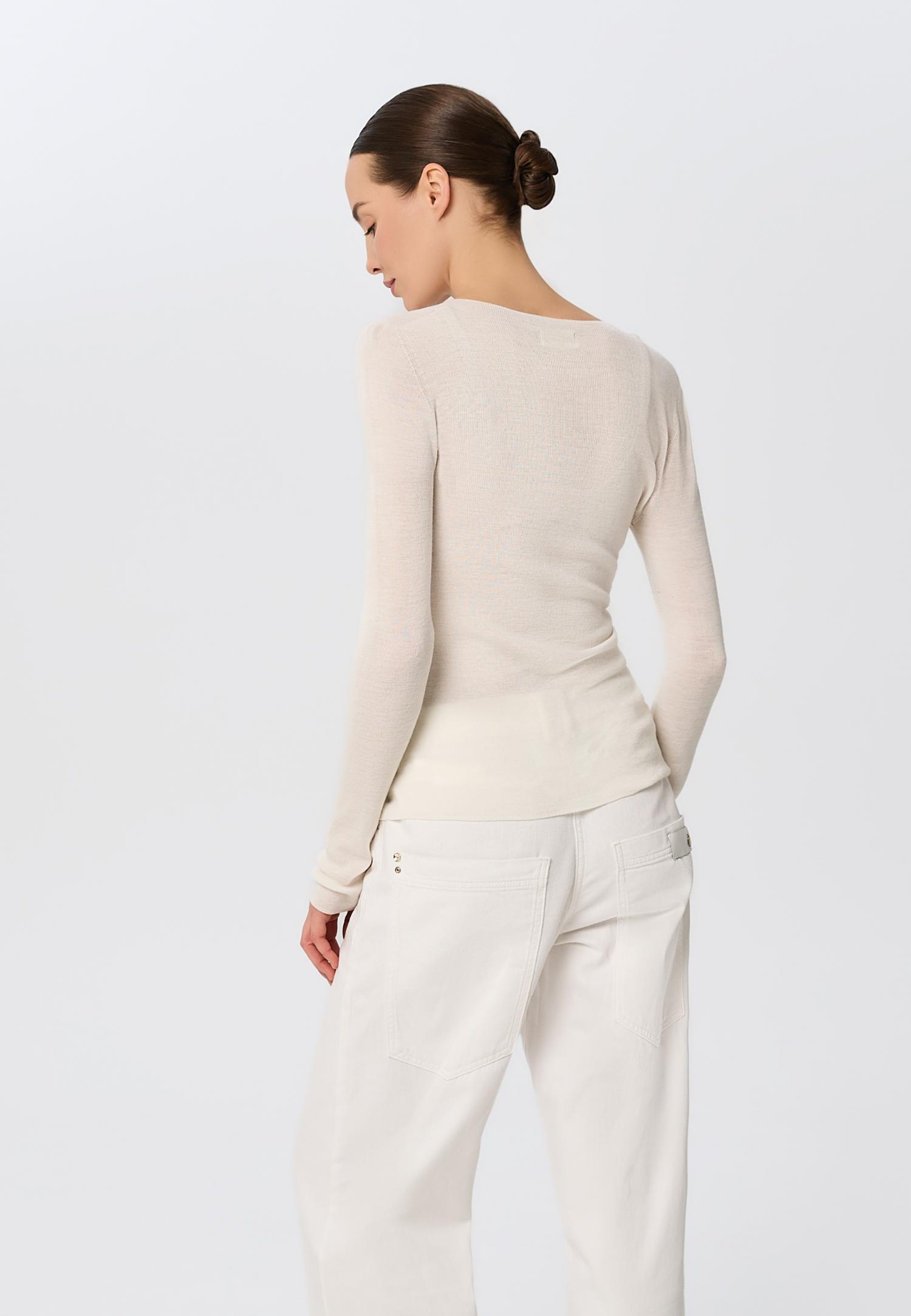 Жіночий лонгслів з вовни мериноса